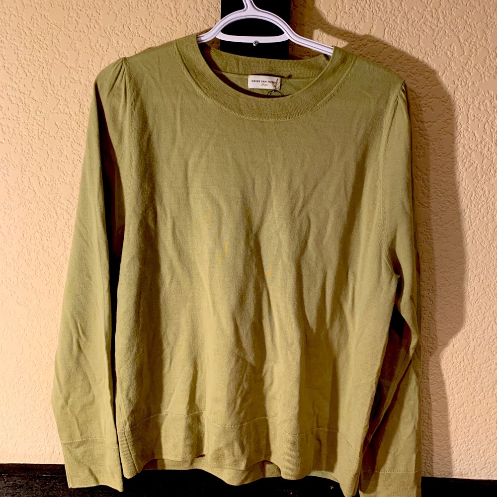 Dries van noten merino wool sweater top size large